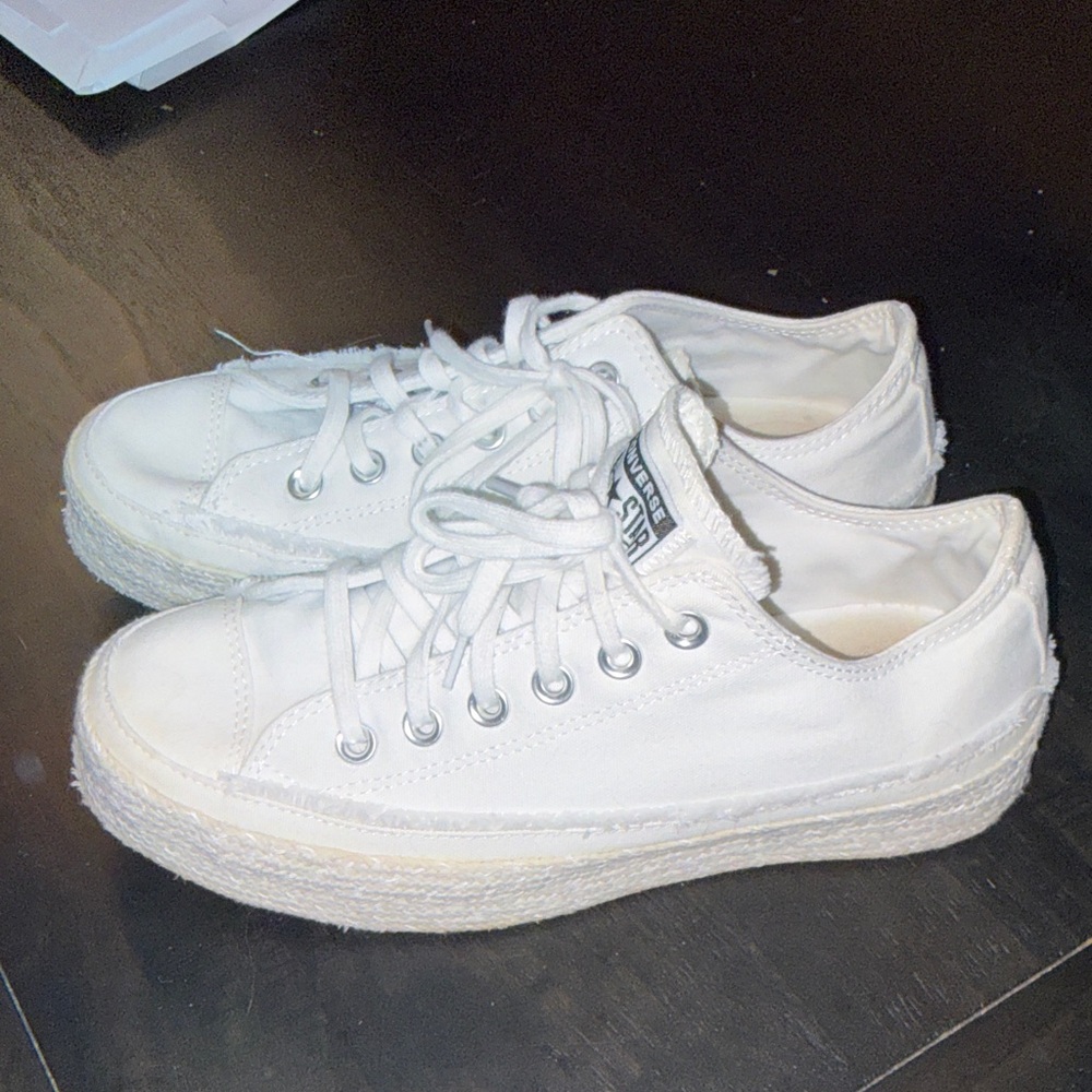 Converse White Canvas Sneakers